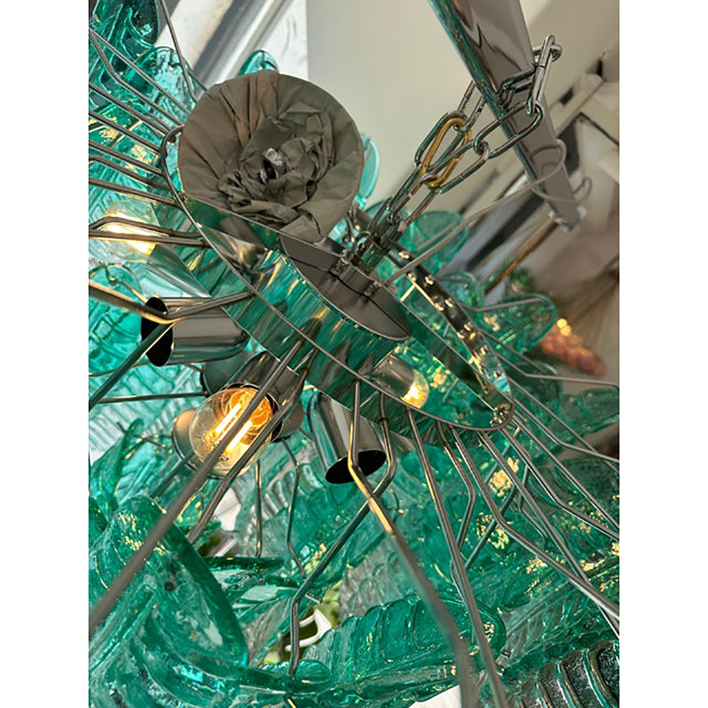 VORELLI Novara Felci Murano Glass Staircase Chandelier - Felci Murano Glass image 4