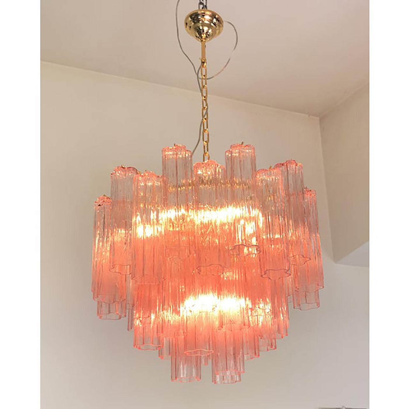 VORELLI Livia Tronchi Murano Glass Staircase Chandelier - Tronchi Murano Glass image 7