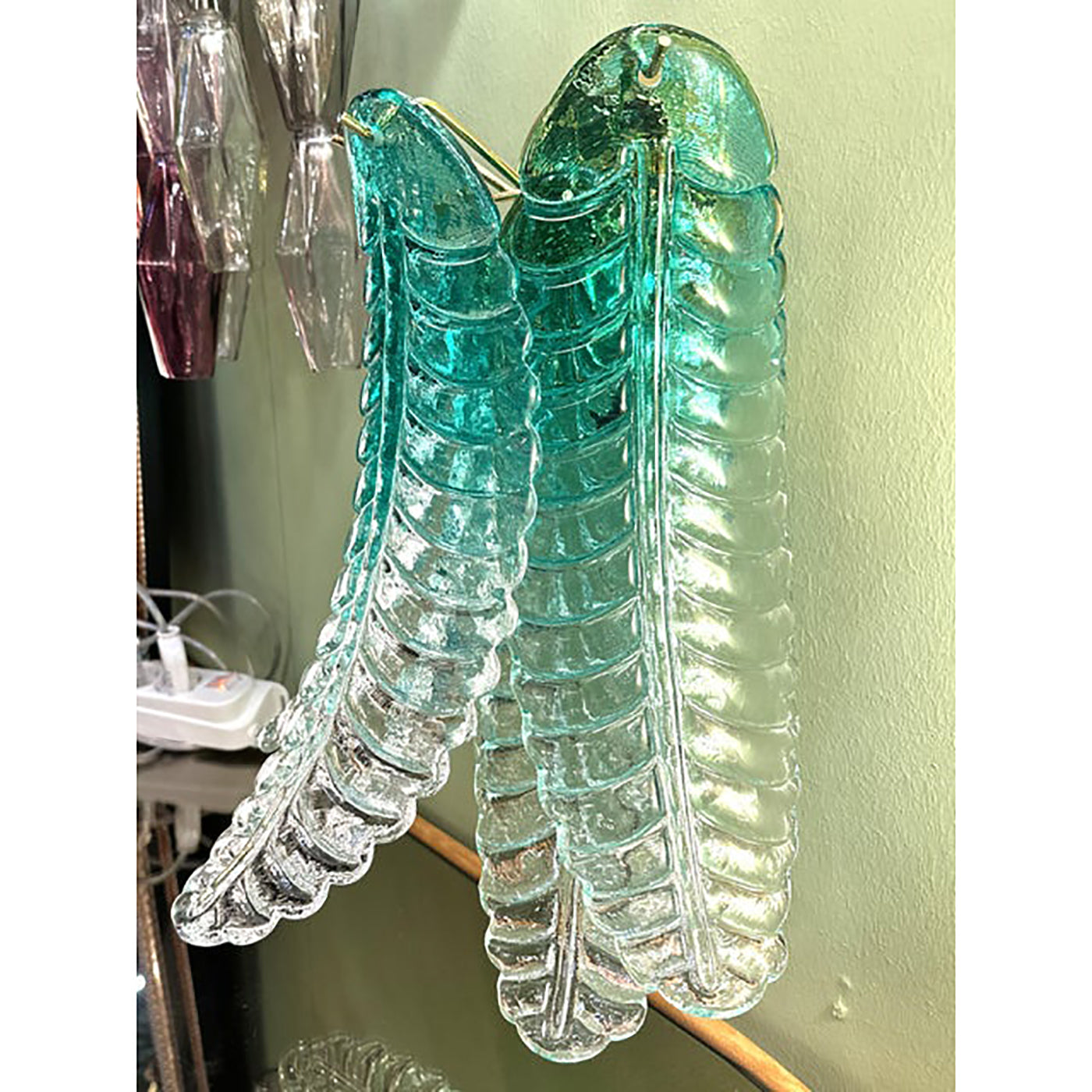 VORELLI Parma Felci Murano Glass Wall Light - Felci Murano Glass image 6