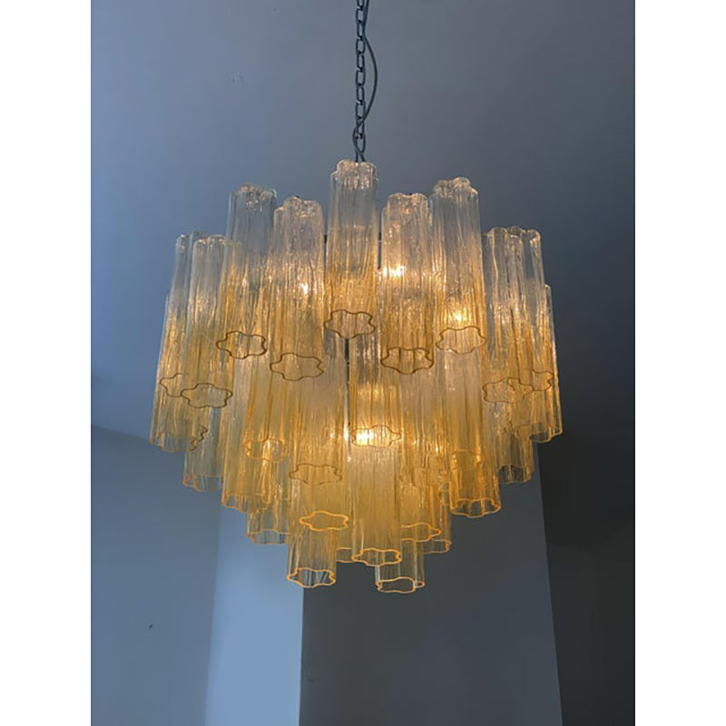 VORELLI Portofino Tronchi Murano Glass Circular Chandelier - Tronchi Murano Glass image 6