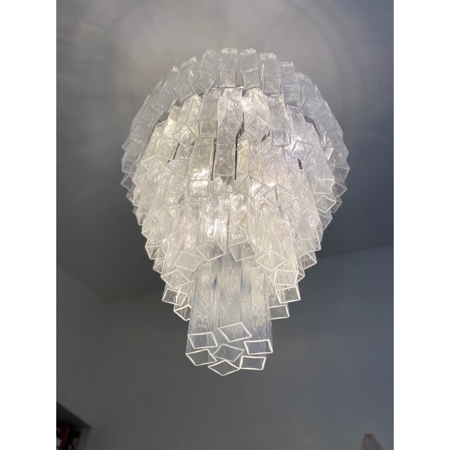 VORELLI Bembo Squares Murano Glass Staircase Chandelier - Squares Murano Glass image 3