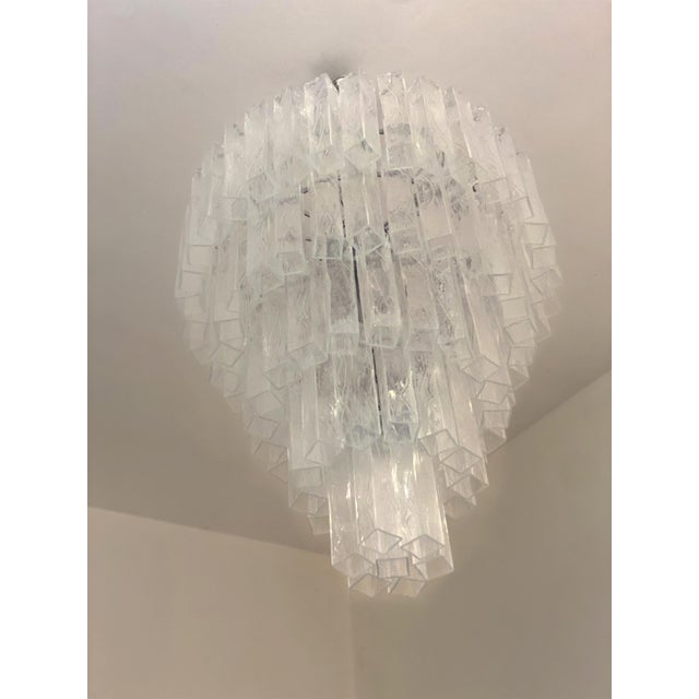 VORELLI Bembo Squares Murano Glass Staircase Chandelier - Squares Murano Glass image 4