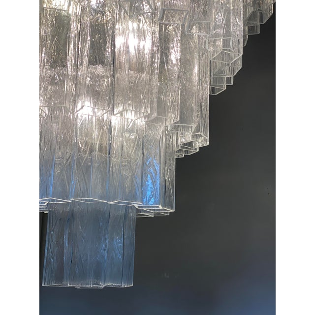 VORELLI Bembo Squares Murano Glass Staircase Chandelier - Squares Murano Glass image 8