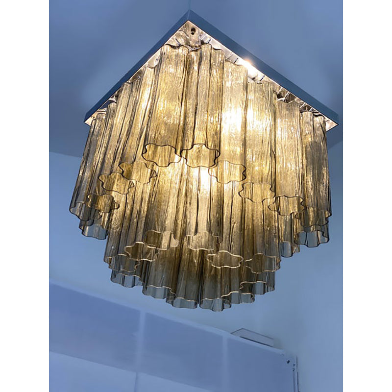 VORELLI Briella Tronchi Murano Glass Ceiling Light - Tronchi Murano Glass image 8