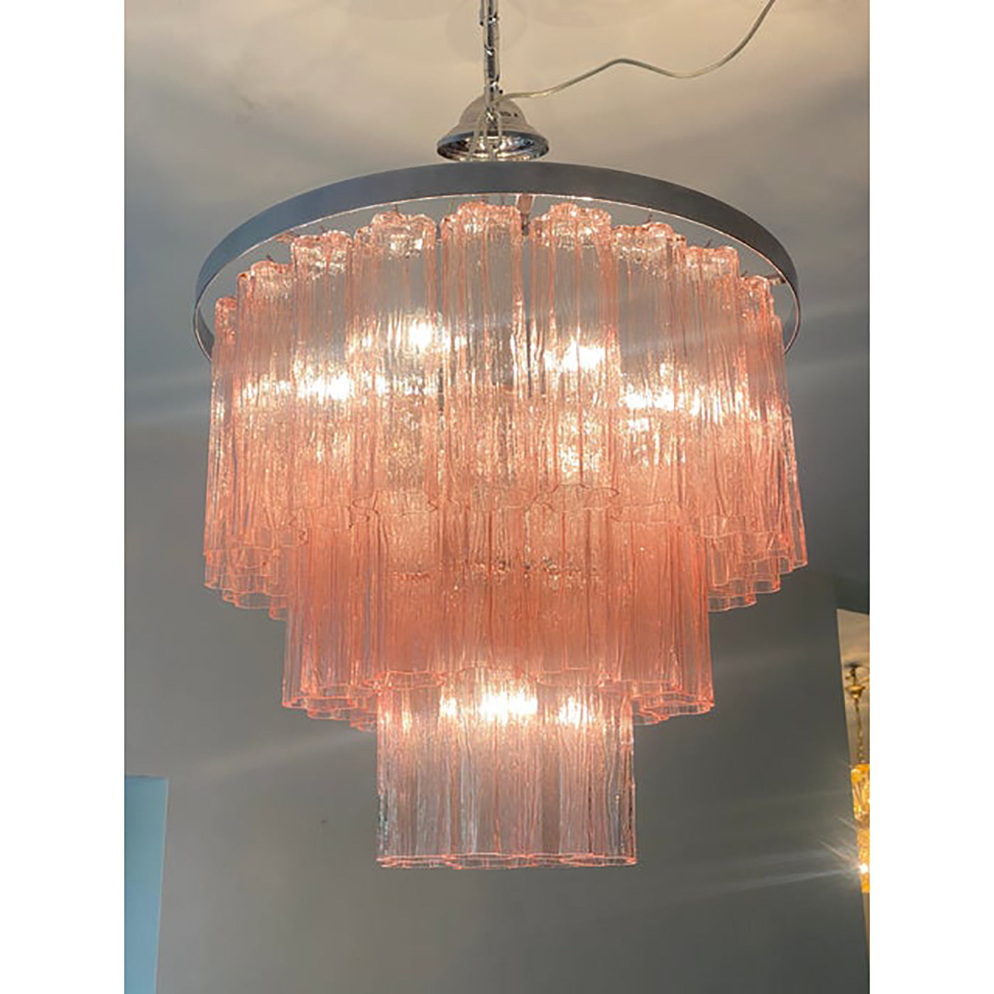 VORELLI Chiara Tronchi Murano Glass Circular Chandelier - Tronchi Murano Glass image 3