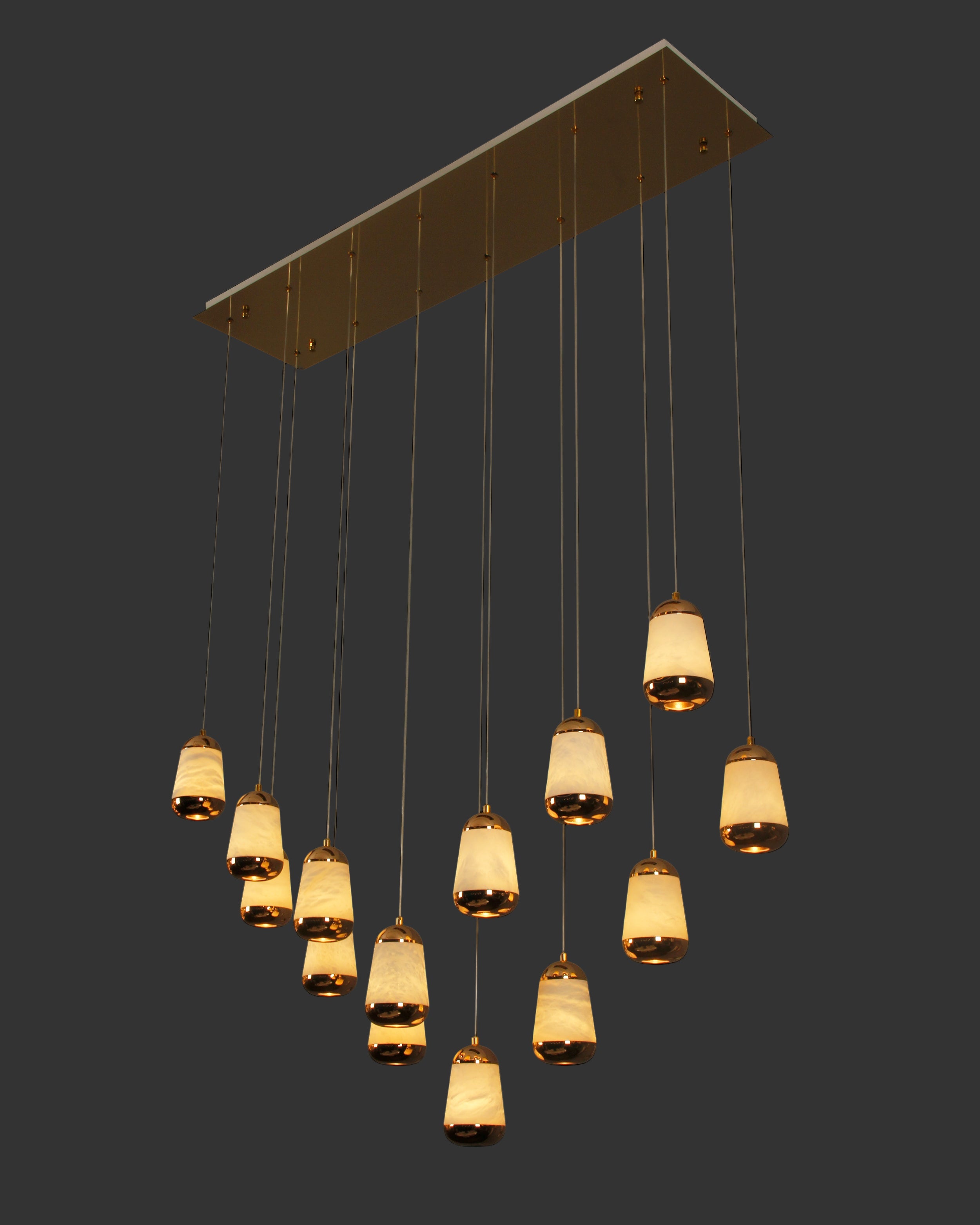 Giovanni Marble Rectangular Chandelier