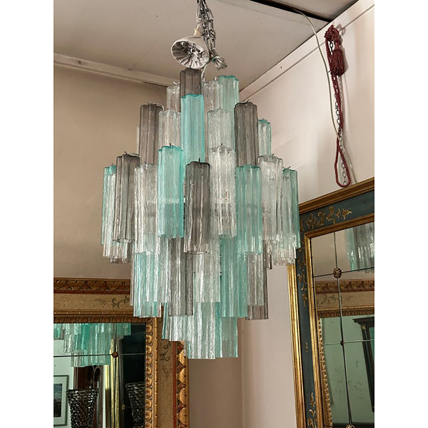 VORELLI Elisabetta Tronchi Murano Glass Staircase Chandelier - Tronchi Murano Glass image 5