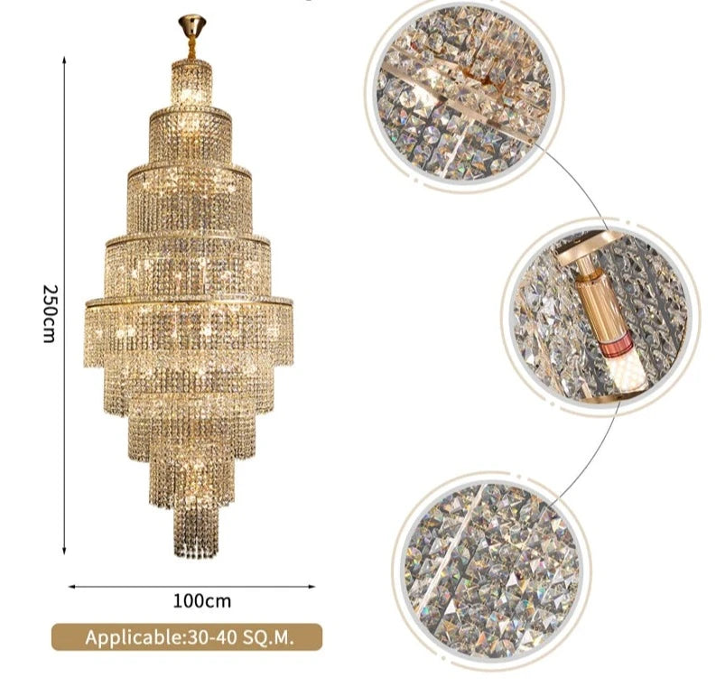 Sassari Ring Staircase Chandelier