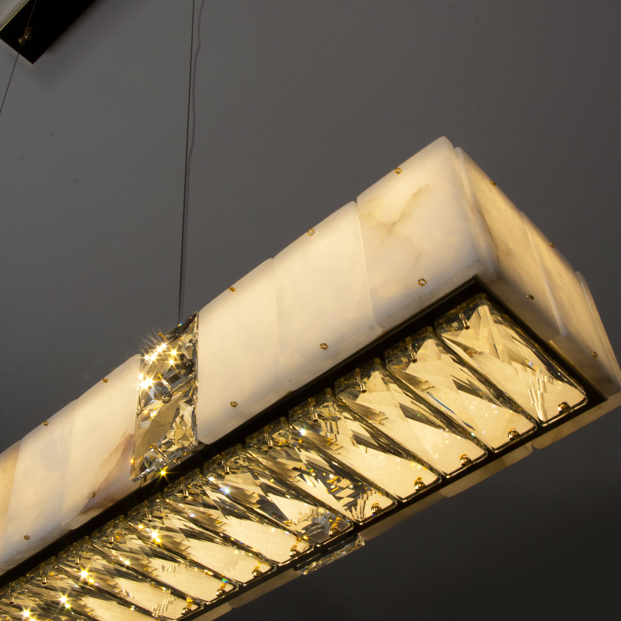 Helios Marble Rectangular Chandelier II