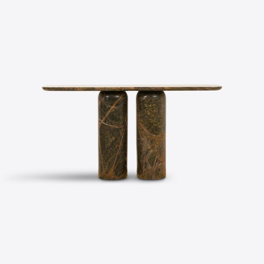 Posillano Forest Green Marble Console