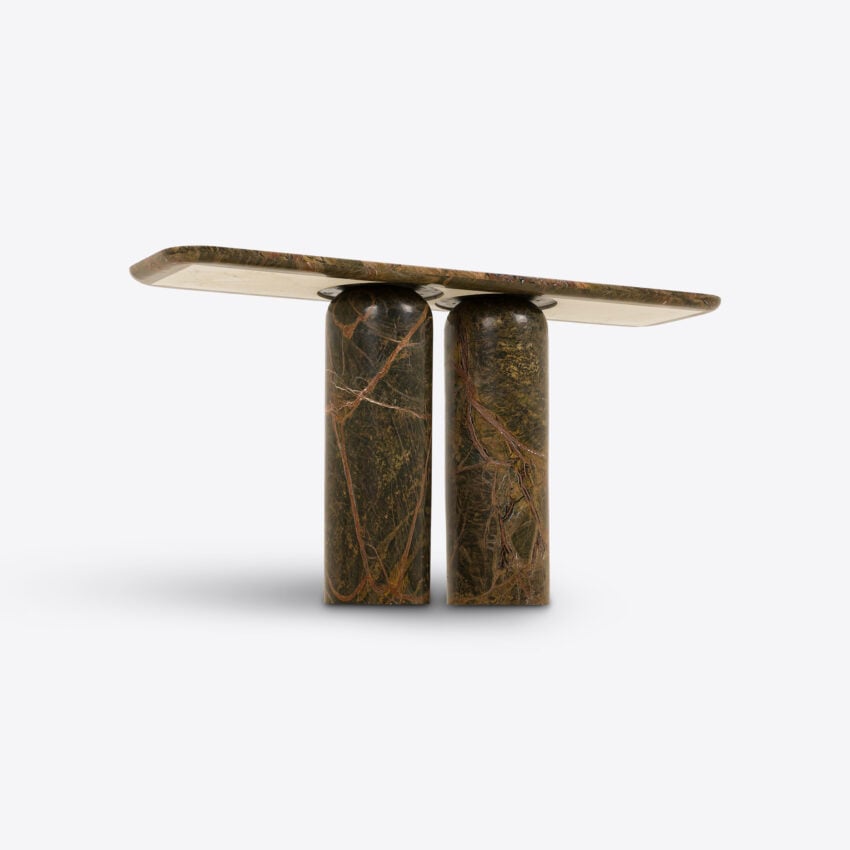 Posillano Forest Green Marble Console