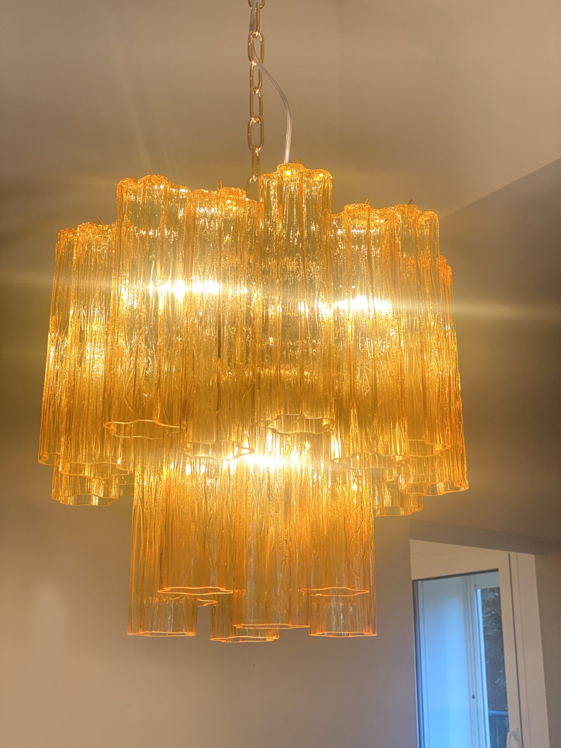 VORELLI Fiorella Tronchi Murano Glass Circular Chandelier - Tronchi Murano Glass image 6