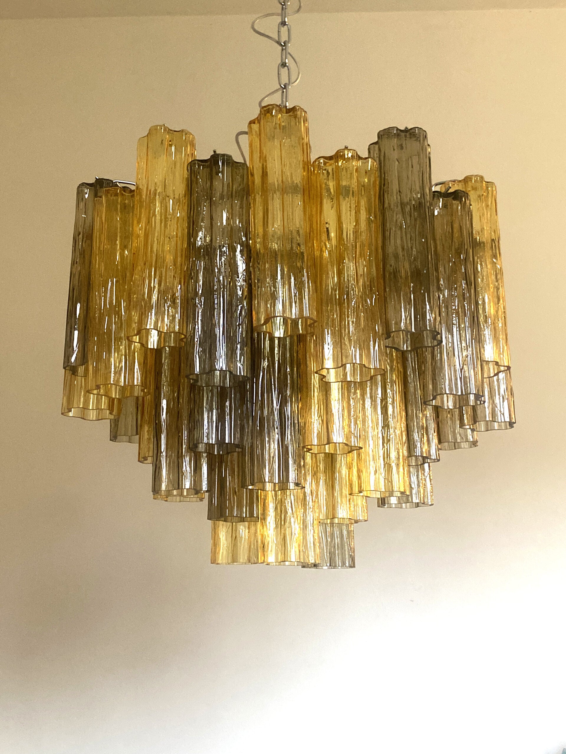 VORELLI Ginevra Tronchi Murano Glass Circular Chandelier - Tronchi Murano Glass image 4