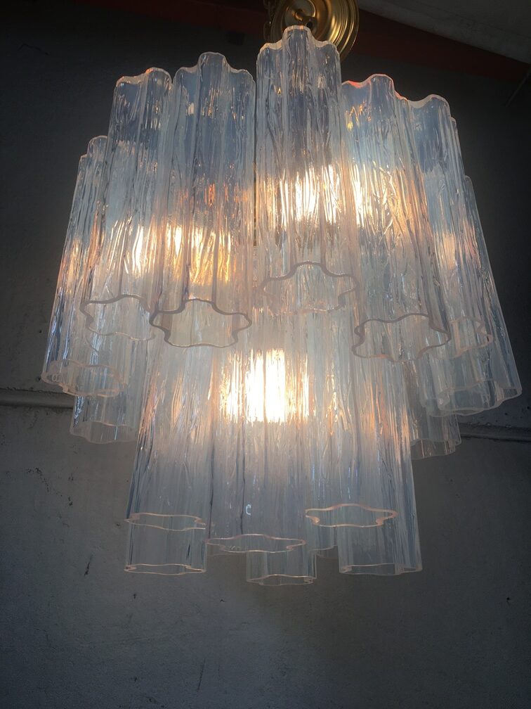 VORELLI Serafina Tronchi Murano Glass Circular Chandelier - Tronchi Murano Glass image 5