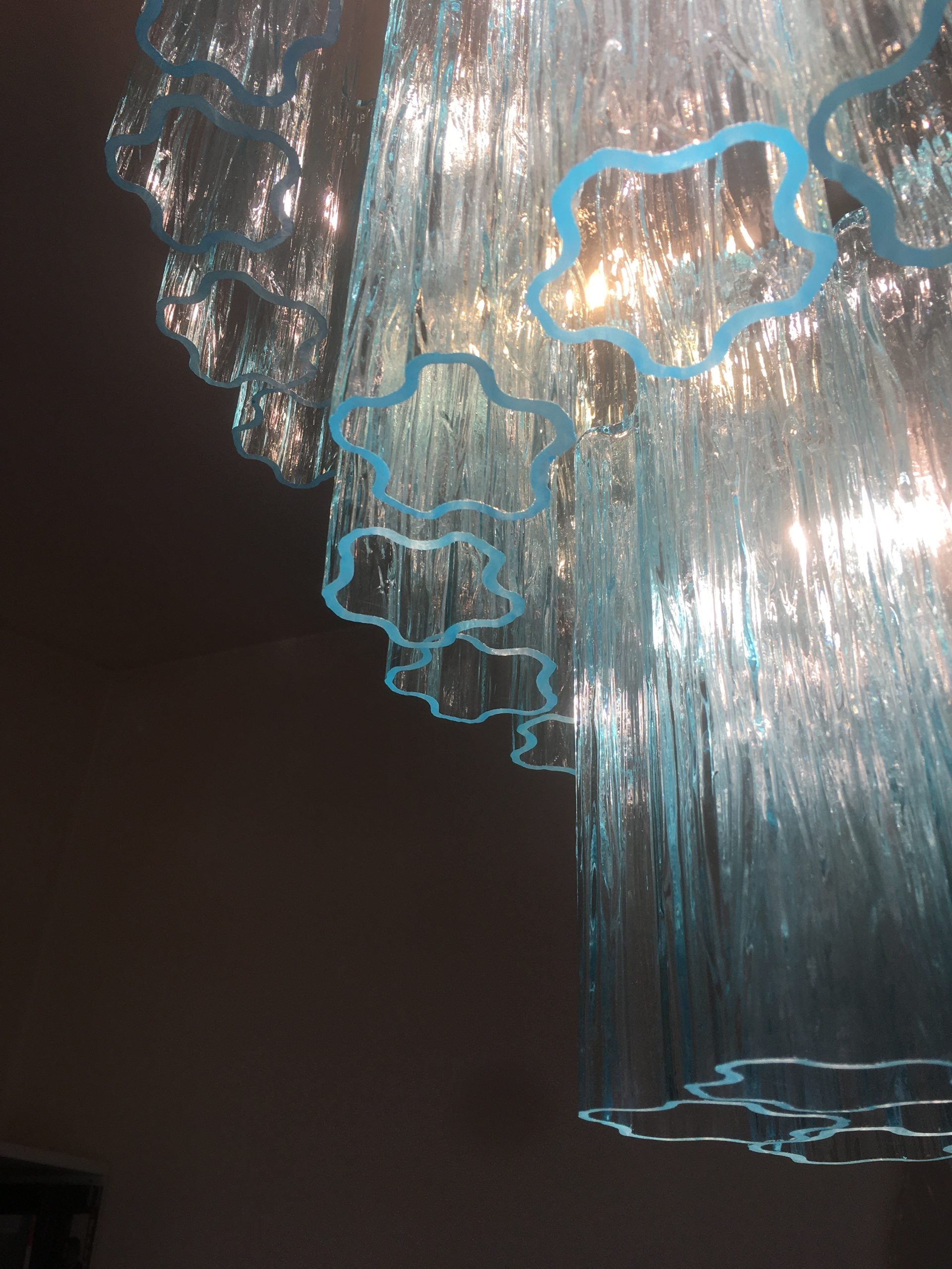 VORELLI Gemma Tronchi Murano Glass Circular Chandelier - Tronchi Murano Glass image 6