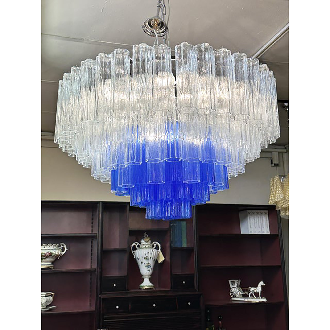 VORELLI Carina Tronchi Murano Glass Staircase Chandelier - Tronchi Murano Glass image 4