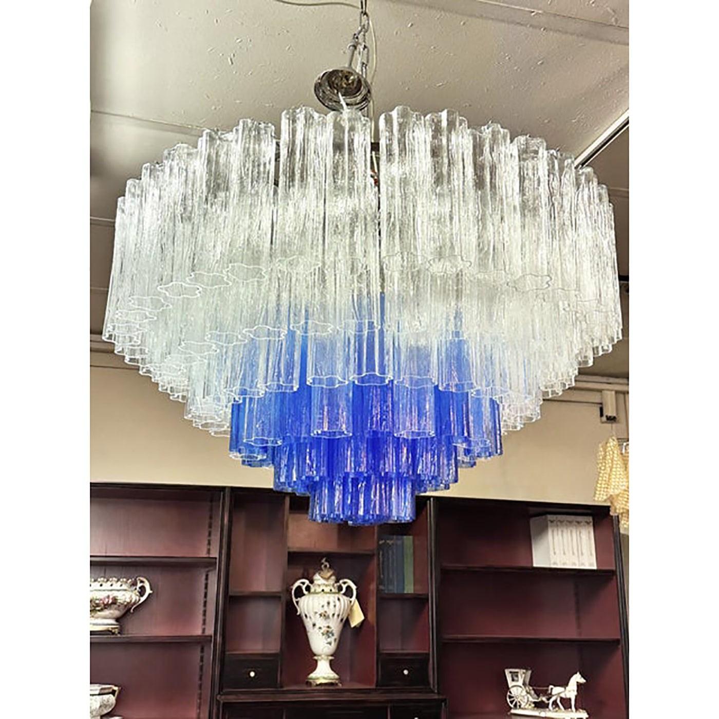 VORELLI Carina Tronchi Murano Glass Staircase Chandelier - Tronchi Murano Glass image 6