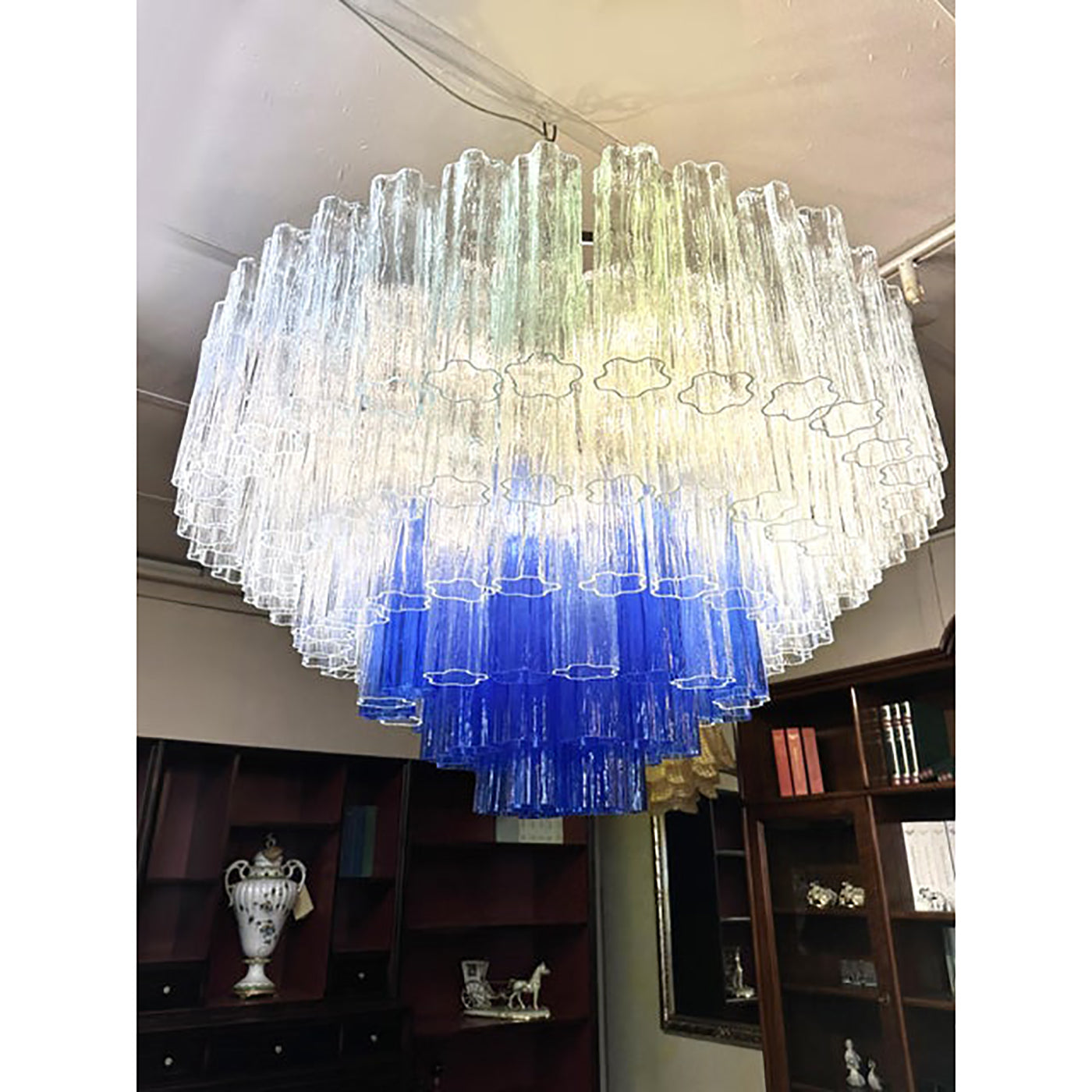 VORELLI Carina Tronchi Murano Glass Staircase Chandelier - Tronchi Murano Glass image 7