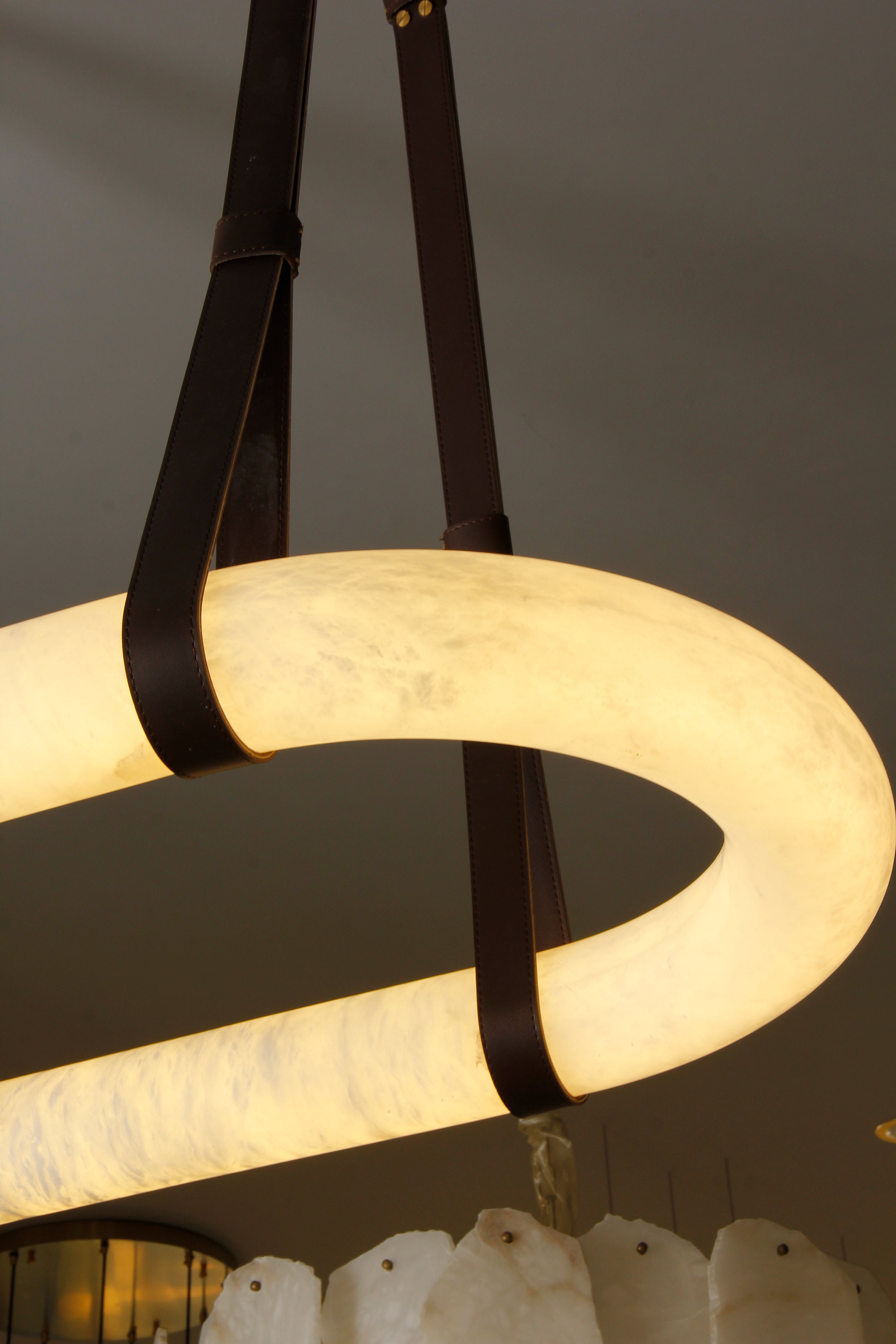 Botticino Marble Rectangular Chandelier