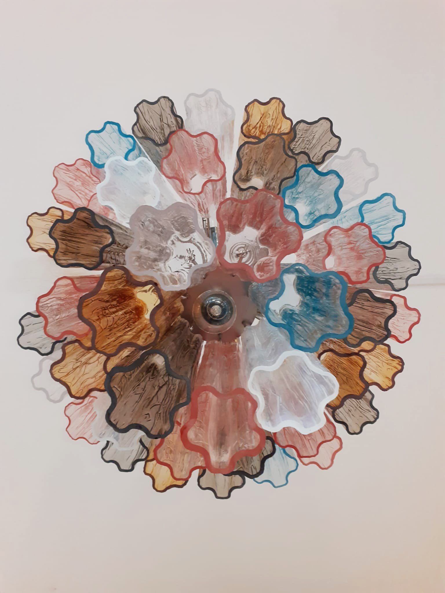 VORELLI Paloma Tronchi Murano Glass Staircase Chandelier - Tronchi Murano Glass image 6