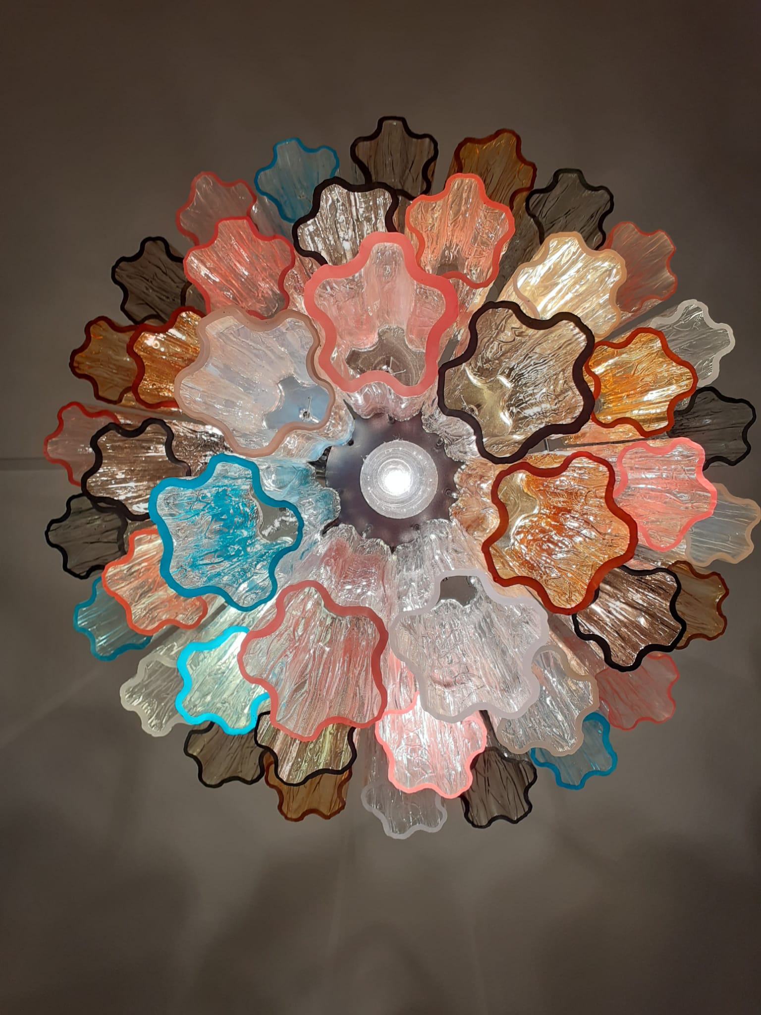 VORELLI Paloma Tronchi Murano Glass Staircase Chandelier - Tronchi Murano Glass image 4