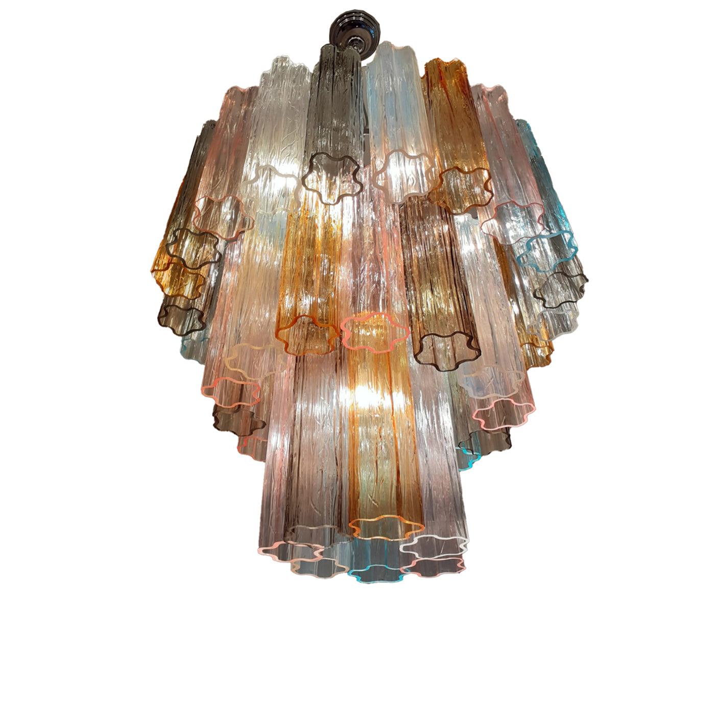 VORELLI Paloma Tronchi Murano Glass Staircase Chandelier - Tronchi Murano Glass image 2