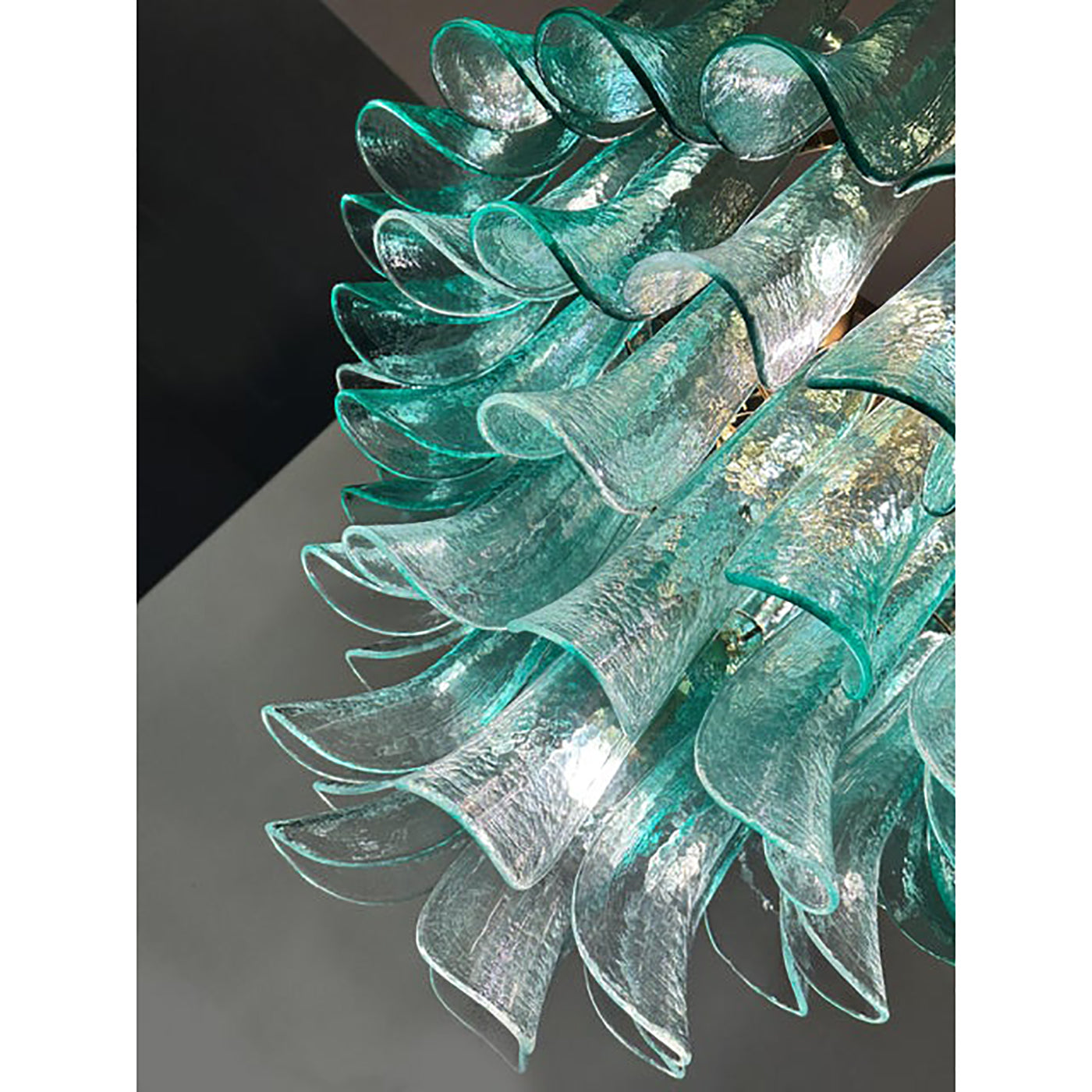 VORELLI Belluno Selle Murano Glass Staircase Chandelier - Selle Murano Glass image 8