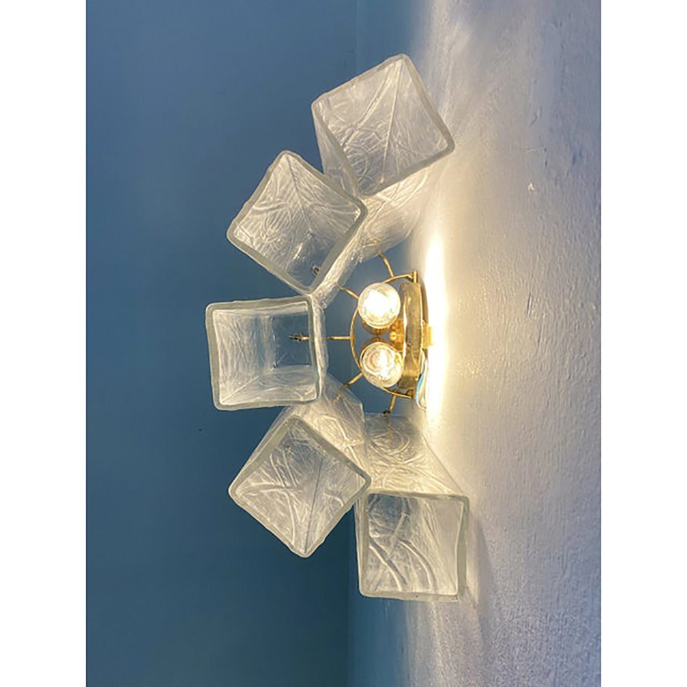 VORELLI Tivoli Squares Murano Glass Wall Light - Squares Murano Glass image 3