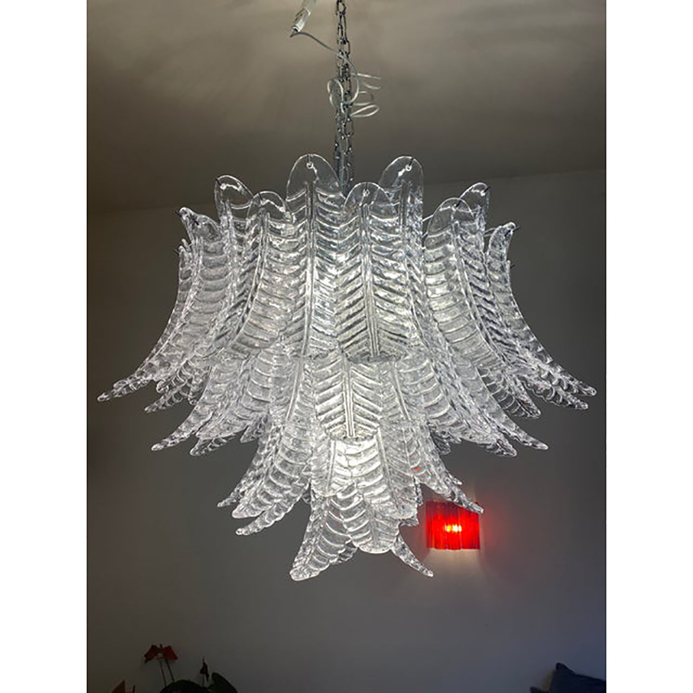 VORELLI Pavia Felci Murano Glass Staircase Chandelier - Felci Murano Glass image 5