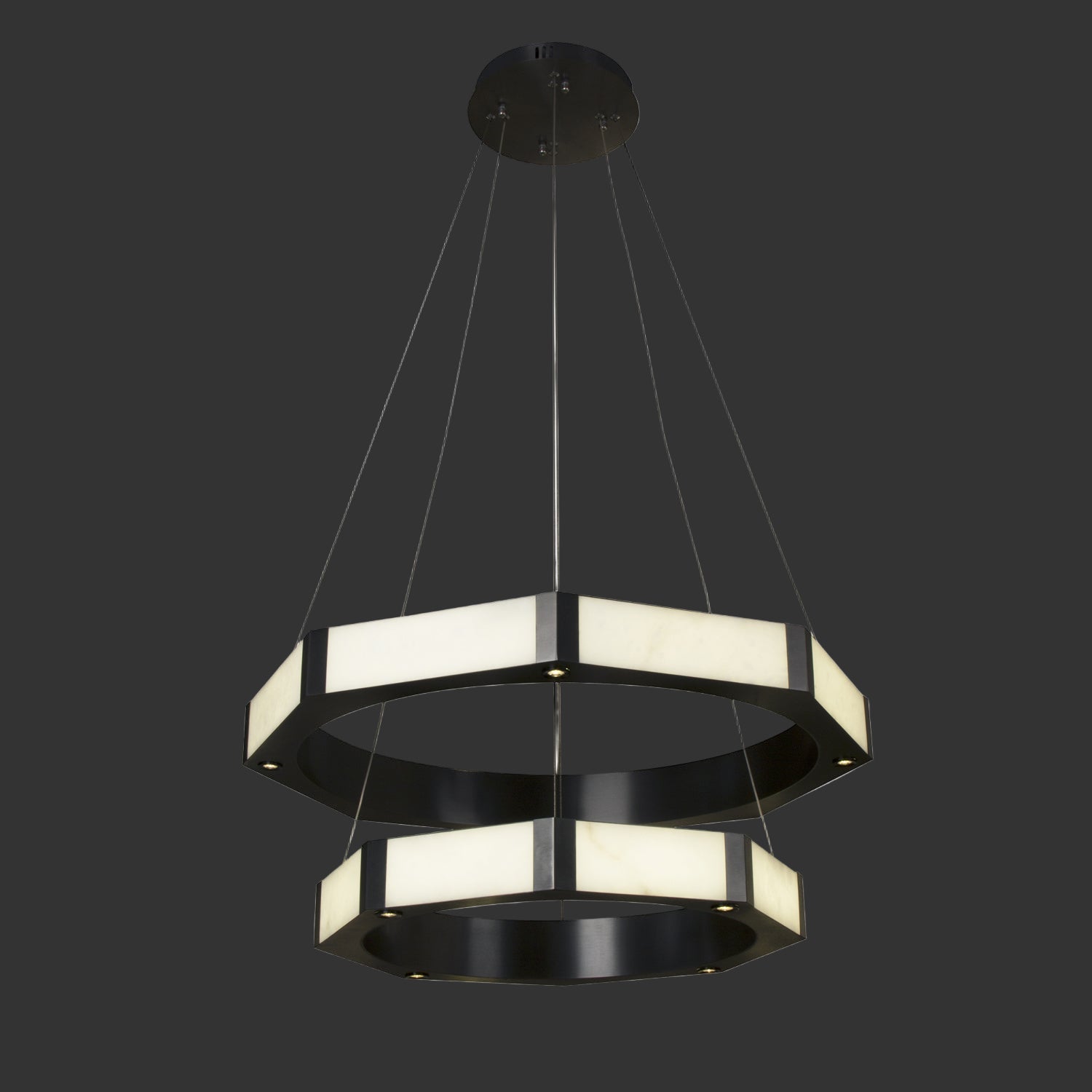 Nero Double Ring Chandelier