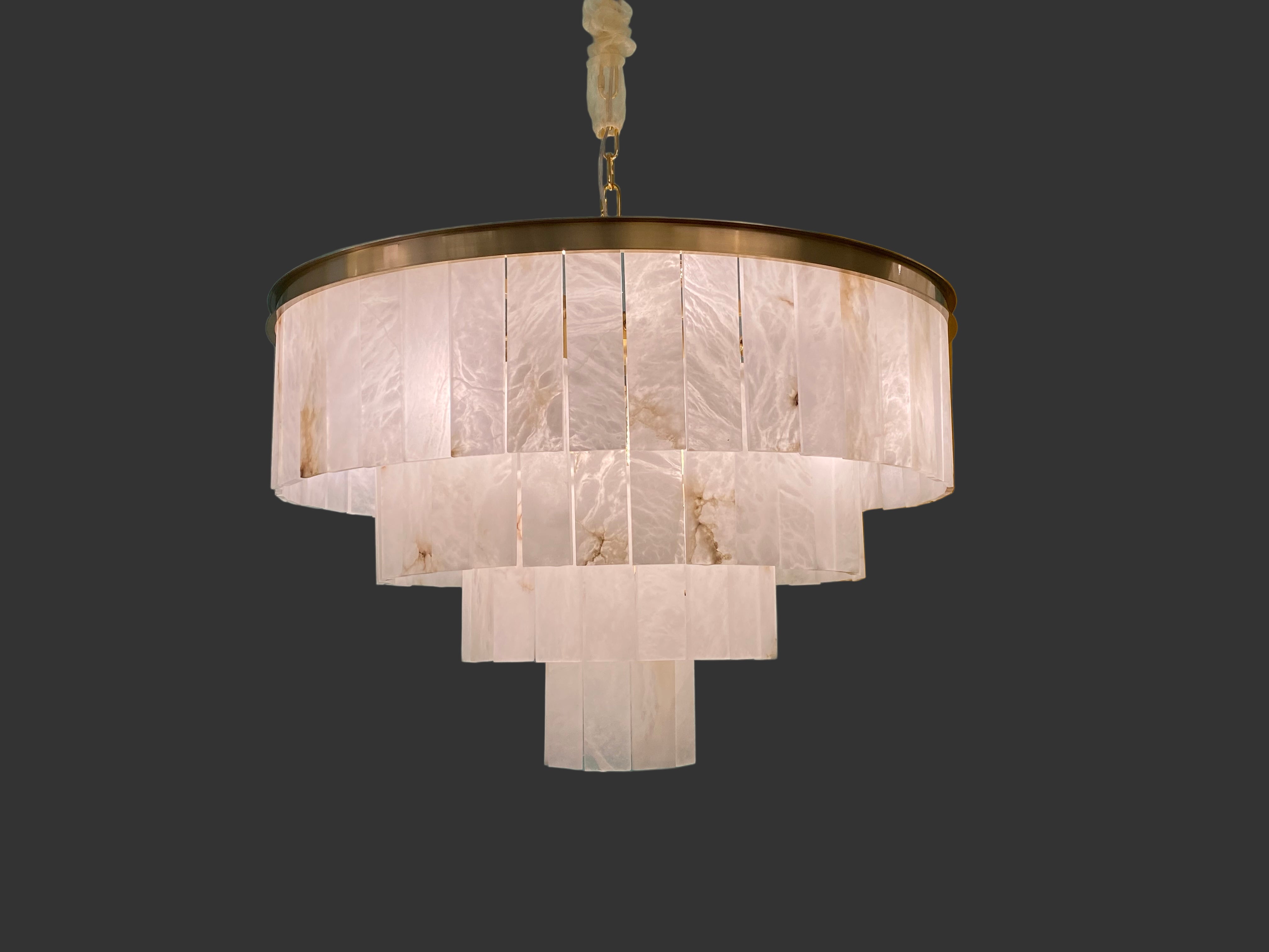 Novella Marble Circular Chandelier