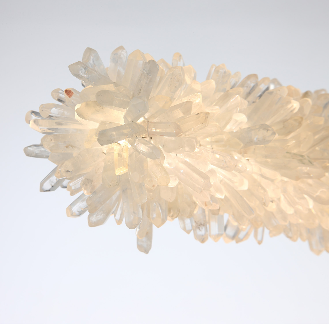 Quartz Linear Rectangular Chandelier