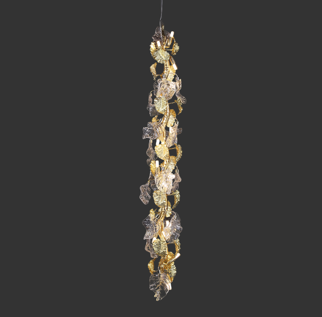 Aura Leaf Staircase Chandelier