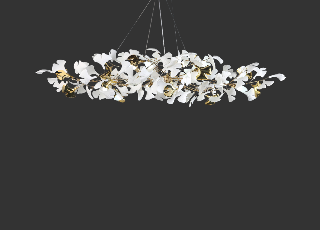 Ginkgo Rectangular Chandelier II