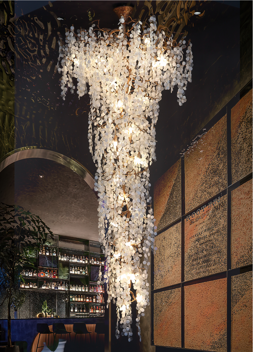 Lunaria Spiral Staircase Chandelier