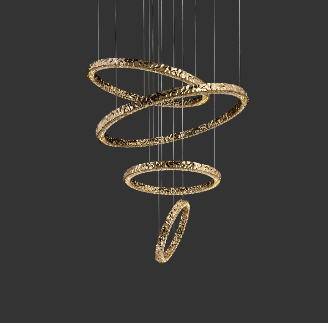 Ecliptica Ring Staircase Chandelier