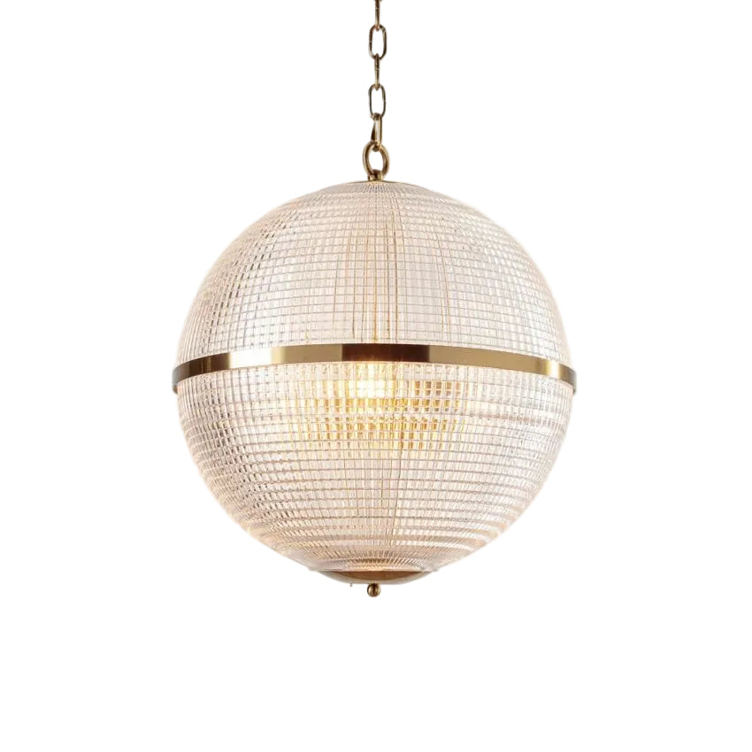 Parigino Large Clear Brass Globe Pendant
