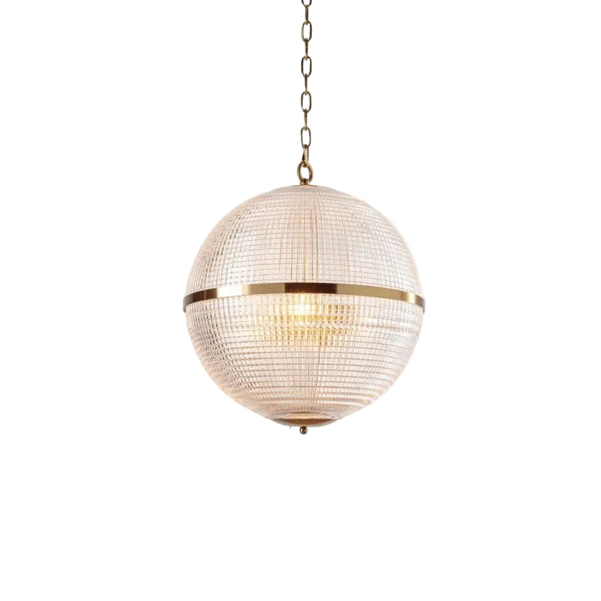 Parigino Small Clear Brass Globe Pendant