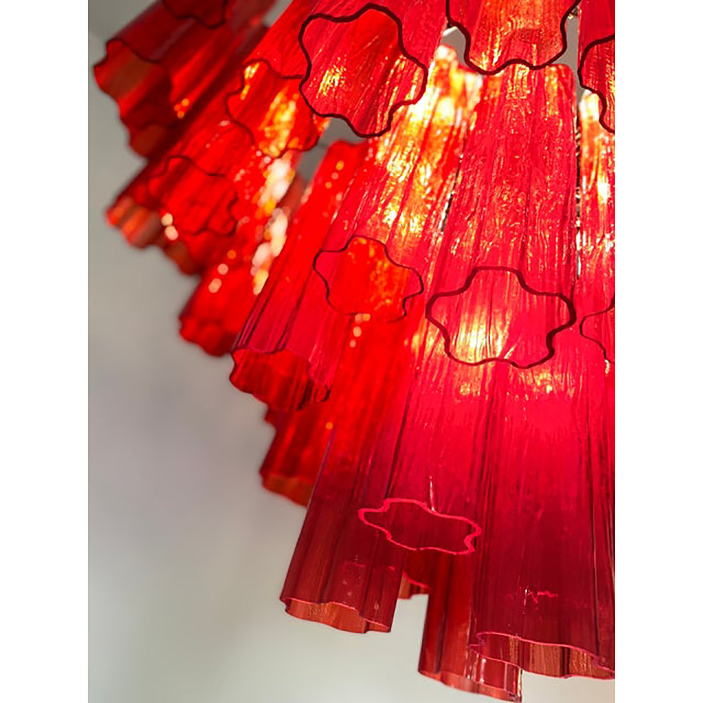 VORELLI Dafne Tronchi Murano Glass Staircase Chandelier - Tronchi Murano Glass image 5