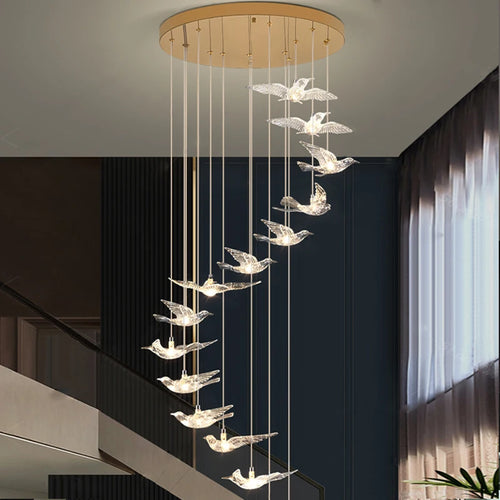 Uccello Pendant Staircase Chandelier