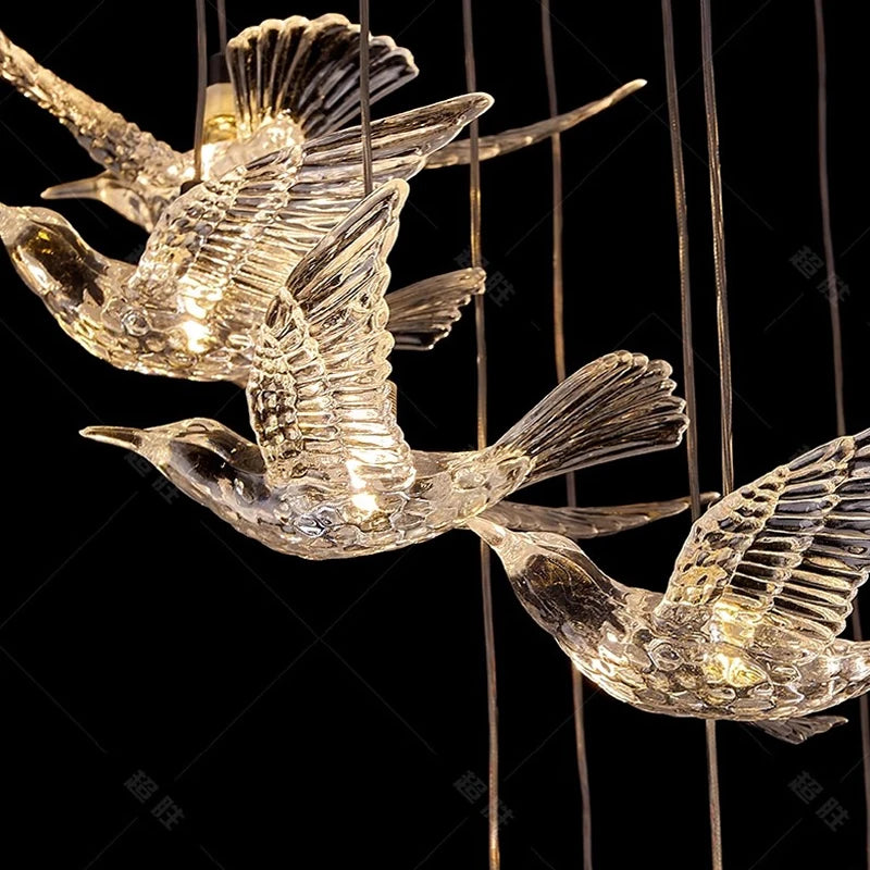 Uccello Pendant Staircase Chandelier