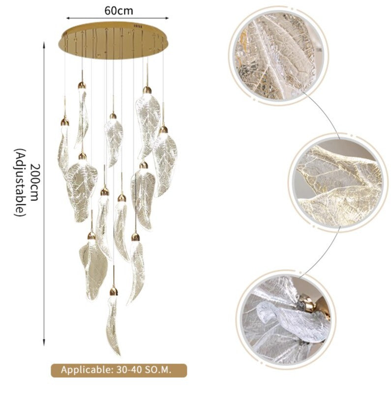 Lustre d'escalier suspendu Ottobre