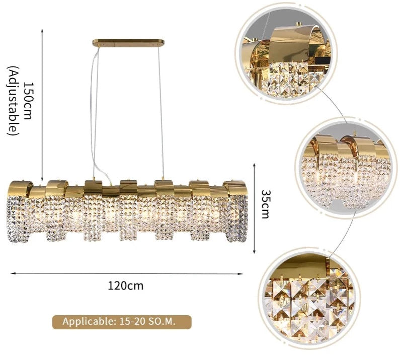 Lustre rectangulaire Capri