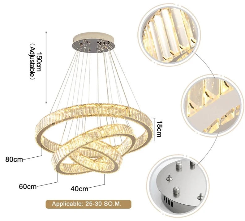 Oia Trio Ring Circular Chandelier