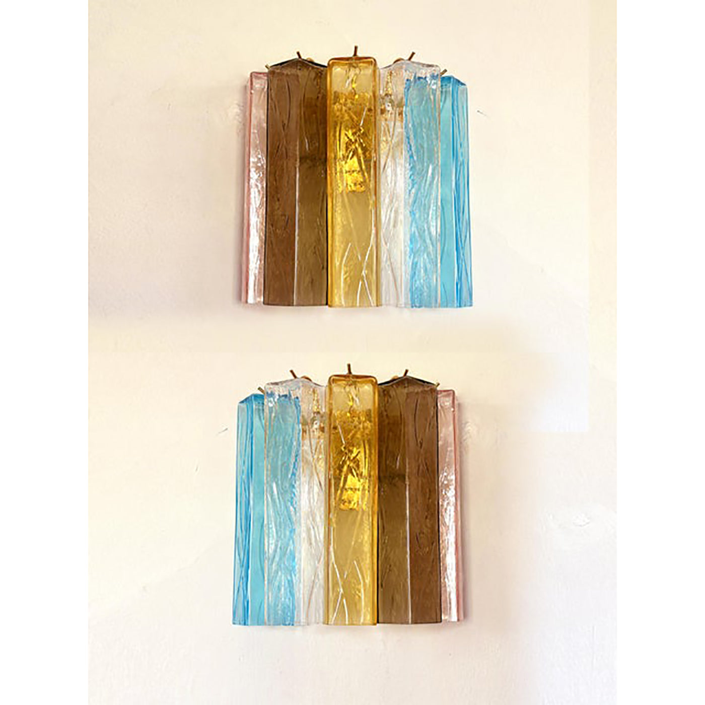 VORELLI Verona Squares Murano Glass Wall Light - Squares Murano Glass image 6