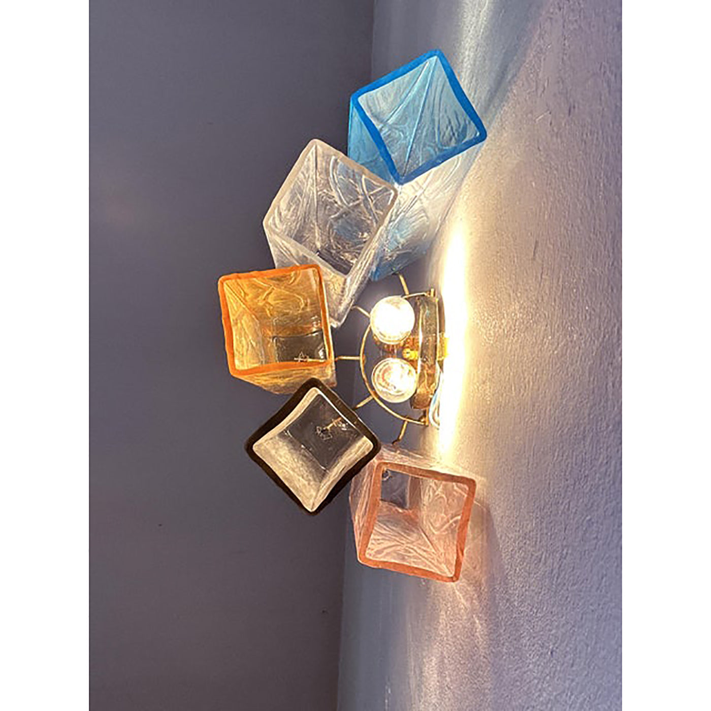 VORELLI Verona Squares Murano Glass Wall Light - Squares Murano Glass image 7
