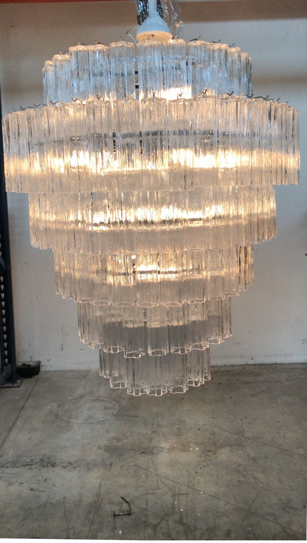 VORELLI Francesca Tronchi Murano Glass Staircase Chandelier - Tronchi Murano Glass image 4
