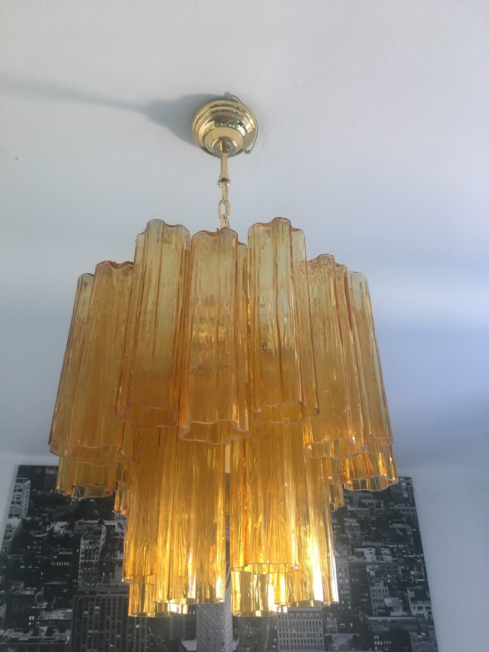 VORELLI Fiorella Tronchi Murano Glass Circular Chandelier - Tronchi Murano Glass image 3
