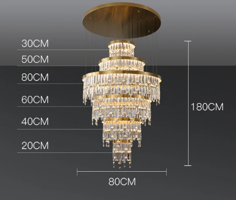 Prazzo Ring Staircase Chandelier