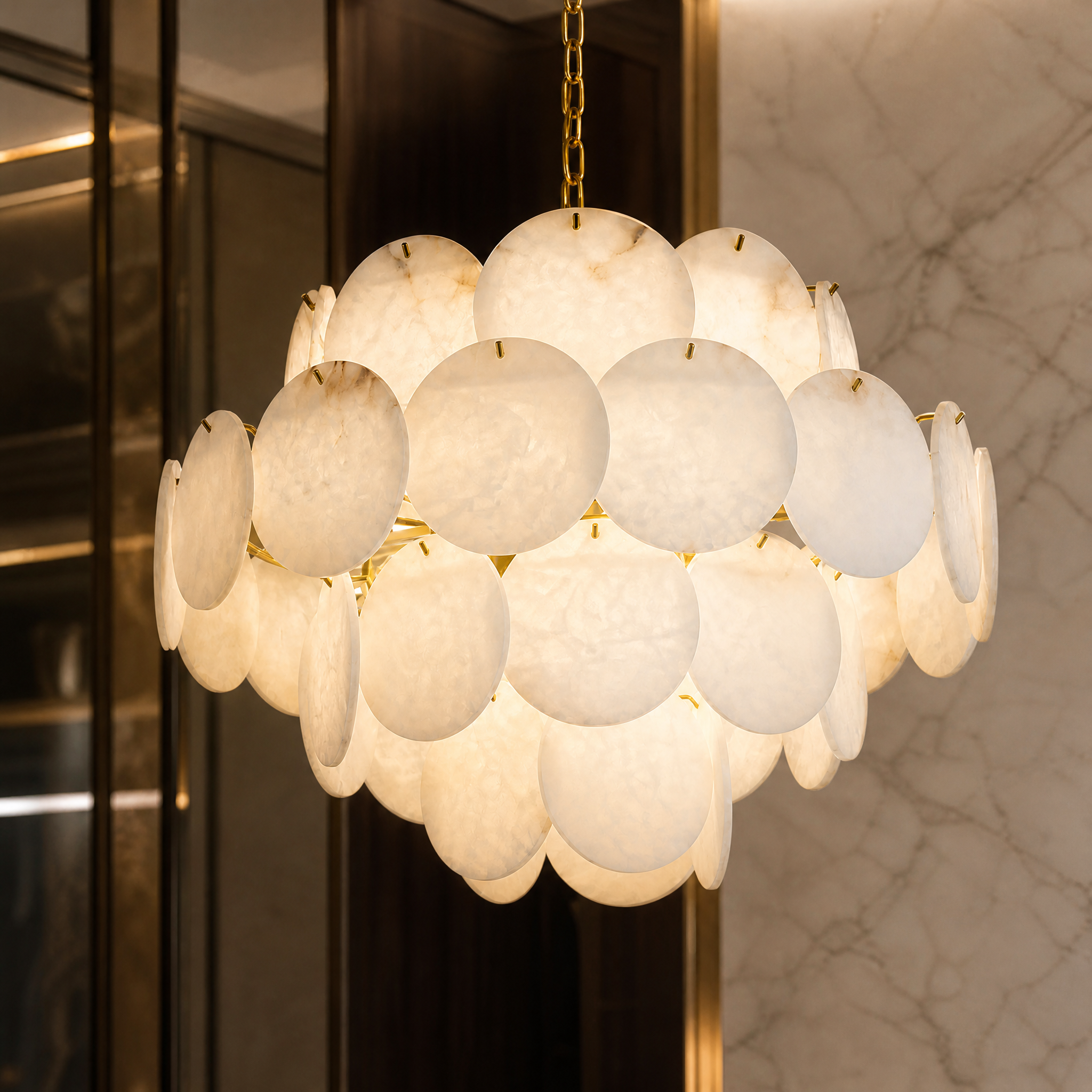 Alfonso Marble Circular Chandelier II